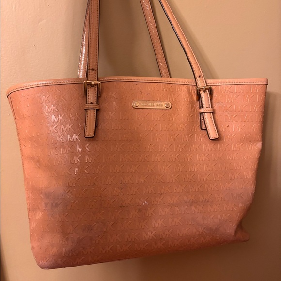 Michael Kors Handbags - Michael Kors Tan Monogram Tote